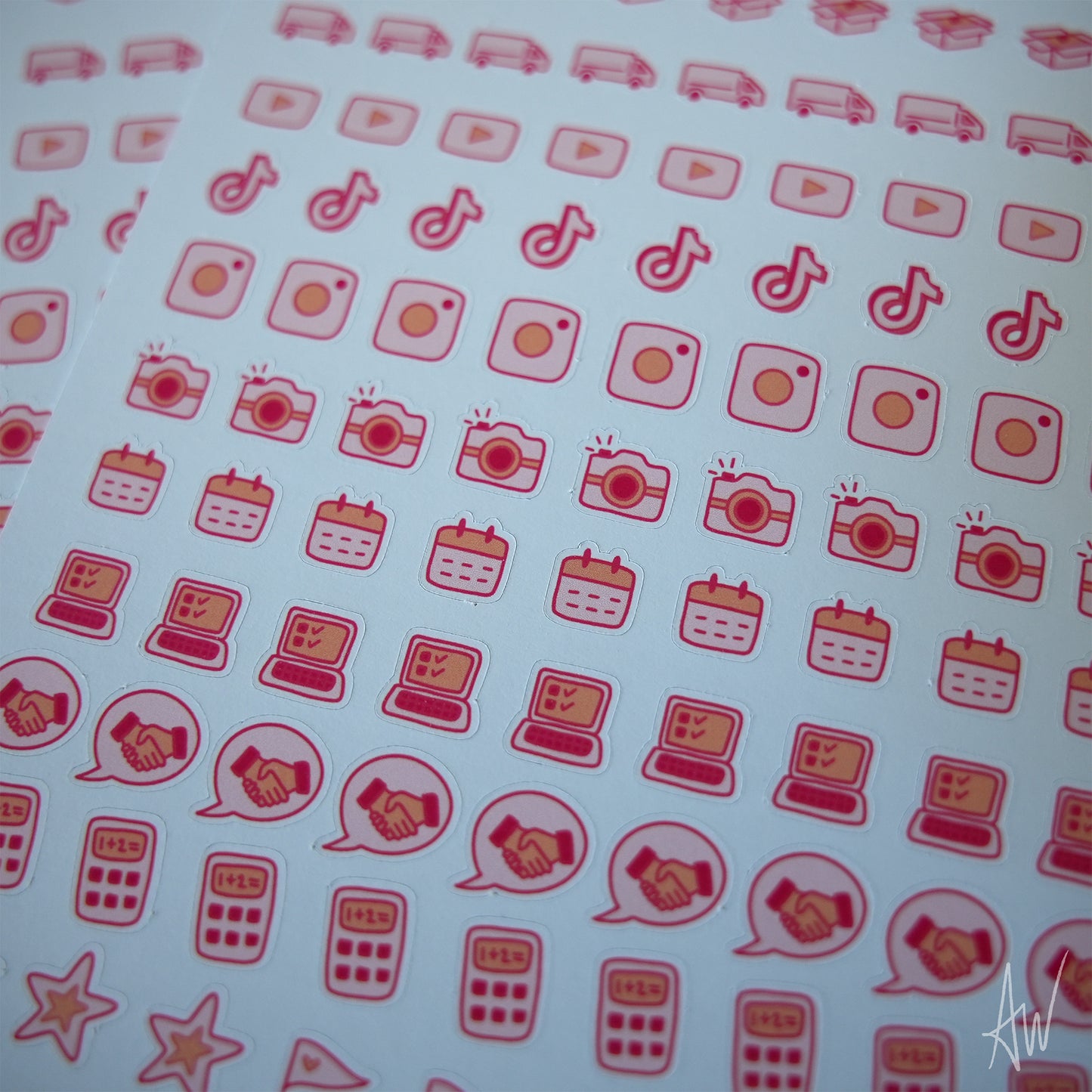 Kleine onderneming journal icoontjes | Stickervel