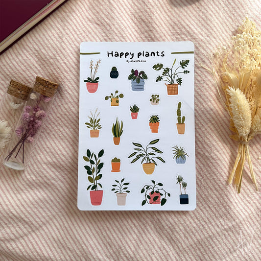 Happy plants | Stickervel 