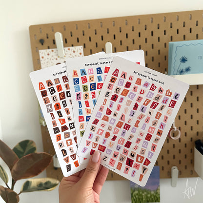 Scrapbook letters | Sticker Sheet