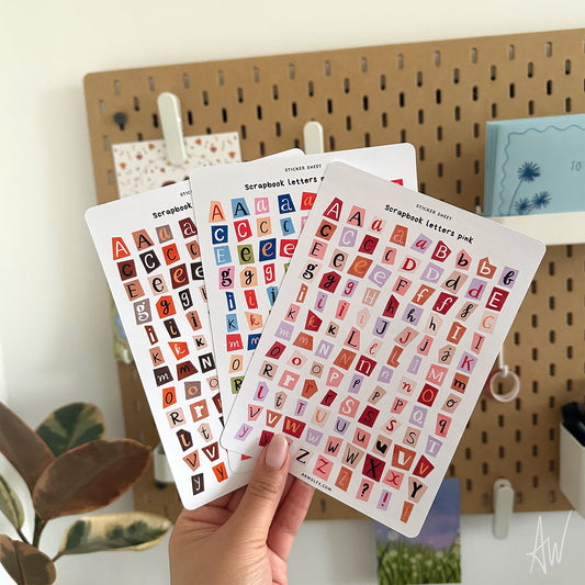 Scrapbook letters | Sticker Sheet