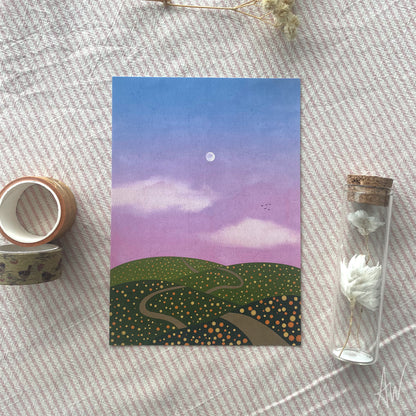 Sunset in the Mountains | Postcard