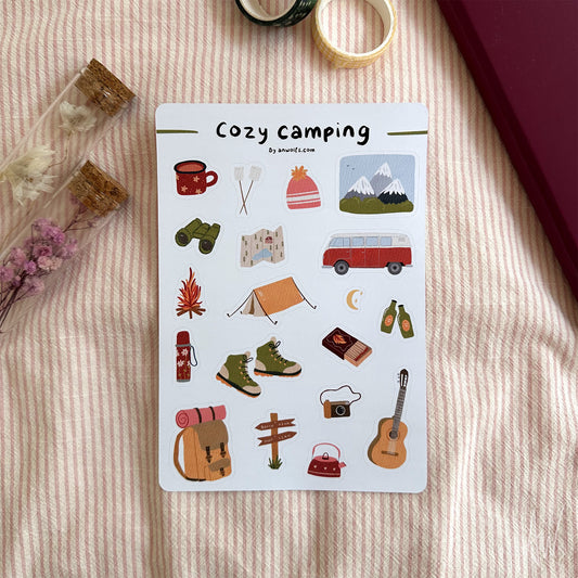 Cozy camping | Stickervel