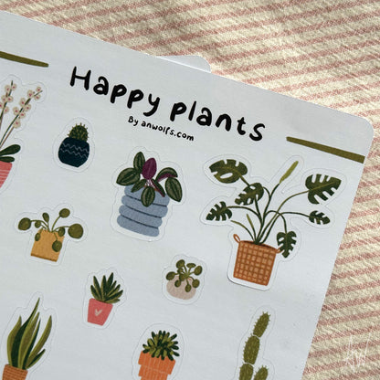 Happy plants | Stickervel 