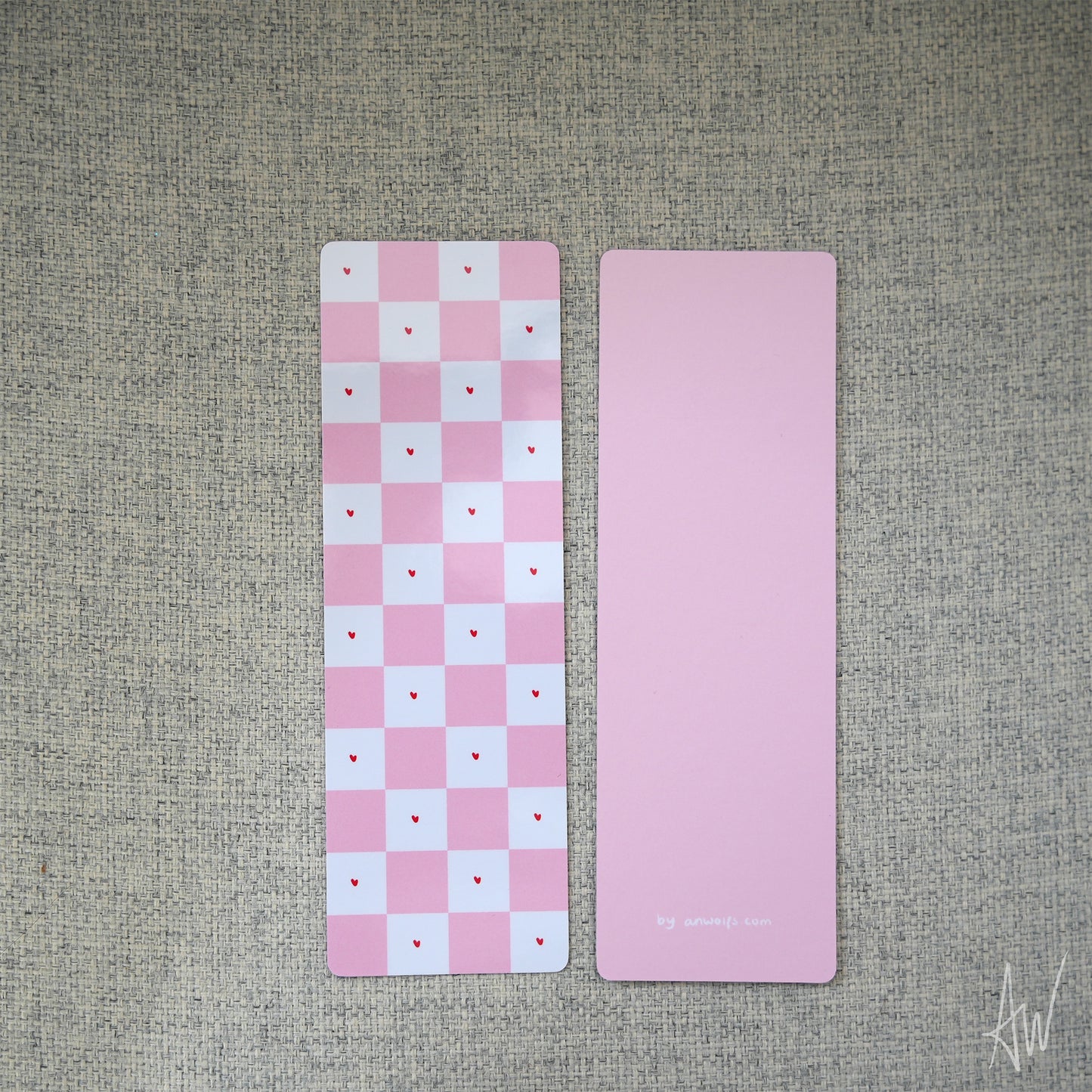 Roze hartjes | Boekenlegger