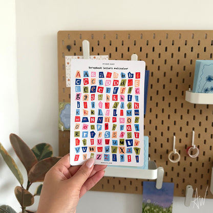 Scrapbook letters | Sticker Sheet