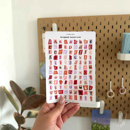 Scrapbook letters | Sticker Sheet