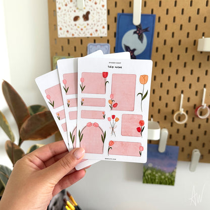 Tulip notes | Sticker Sheet