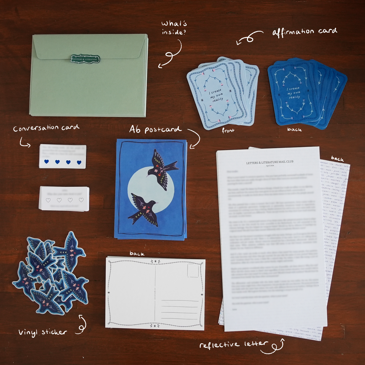 Letters & Literature Mail Club 💌 Early Members